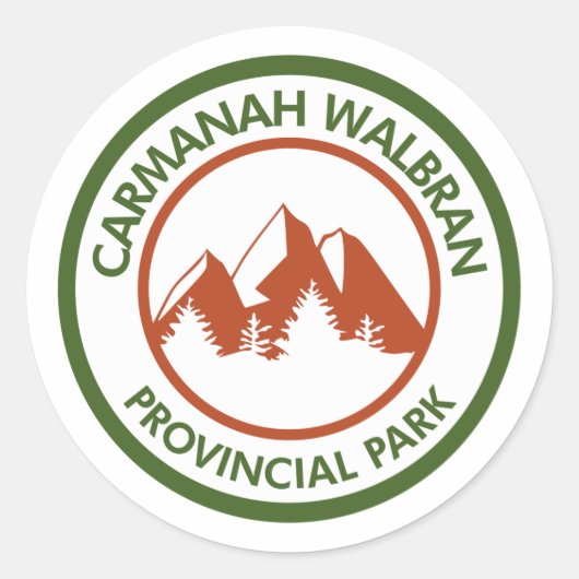 Sticker Rond Parc provincial Carmanah Walbran (Devant)
