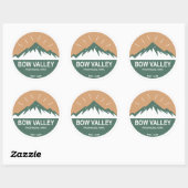 Sticker Rond Parc provincial de Bow Valley (Feuille)