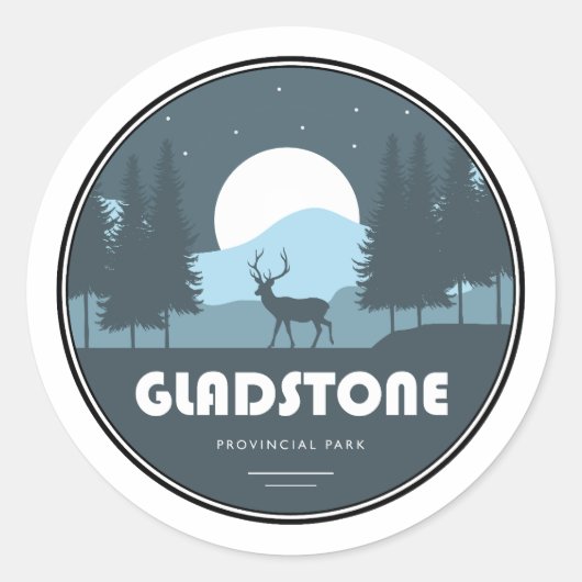 Sticker Rond Parc provincial de Gladstone Deer (Devant)