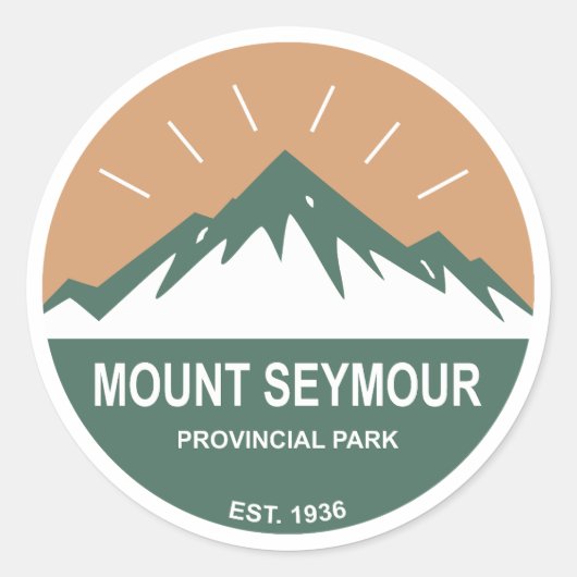 Sticker Rond Parc provincial de Mount Seymour (Devant)