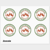 Sticker Rond Parc provincial de Mount Seymour (Feuille)