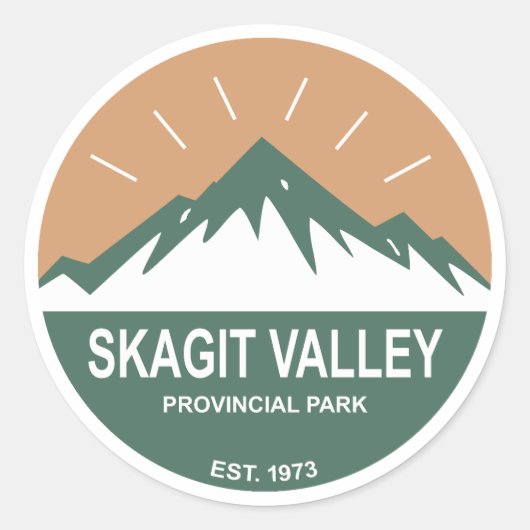 Sticker Rond Parc provincial de Skagit Valley (Devant)