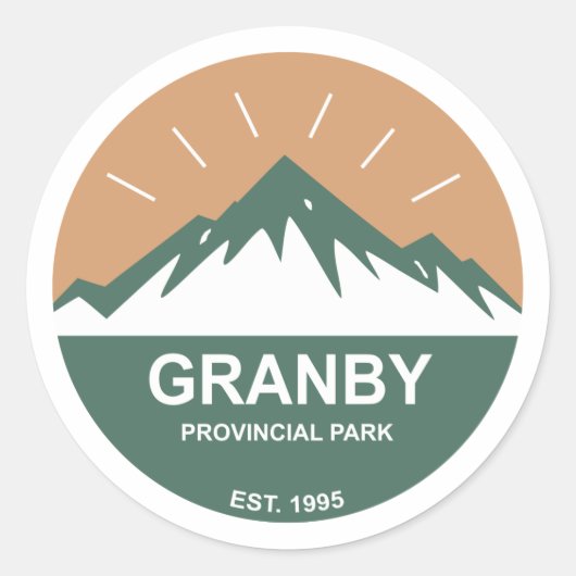Sticker Rond Parc provincial Granby (Devant)