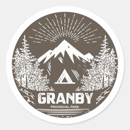 Sticker Rond Parc provincial Granby (Devant)