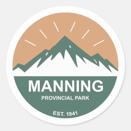 Sticker Rond Parc provincial Manning (Devant)