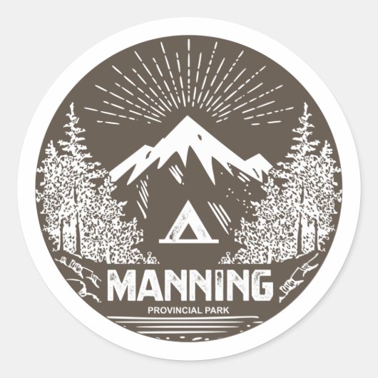 Sticker Rond Parc provincial Manning (Devant)