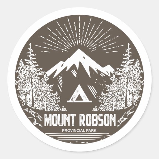 Sticker Rond Parc provincial Mount Robson (Devant)