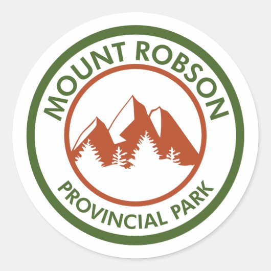 Sticker Rond Parc provincial Mount Robson (Devant)