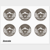 Sticker Rond Parc provincial Mount Seymour (Feuille)