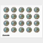 Sticker Rond Parc Stanley, Vancouver Canada (Feuille)