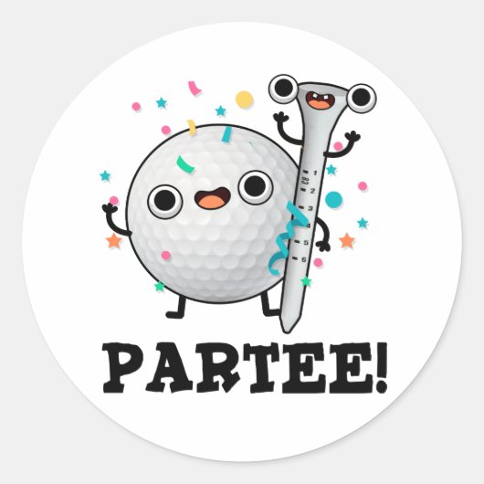 Sticker Rond Parc-Tee Funny Golf Pun (Devant)