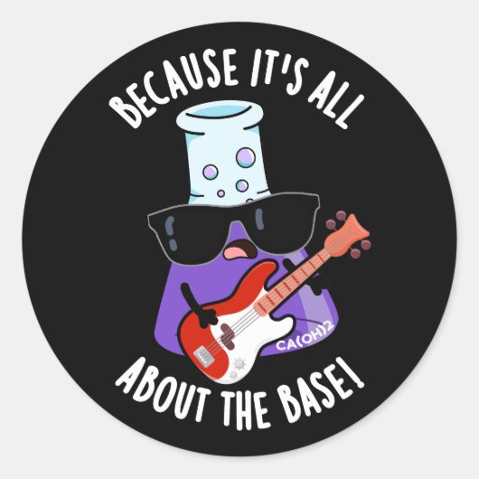 Sticker Rond Parce que c'est à propos du jeu de bascules Dark B (Devant)