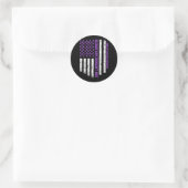 Sticker Rond Parce que l'amour ne devrait pas faire mal Drapeau (Sac)