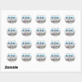 Sticker Rond Parce que les chiens sont des Dawgs (Feuille)