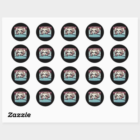 Sticker Rond Parcelle De Dormir - Charme Pacifique (Feuille)