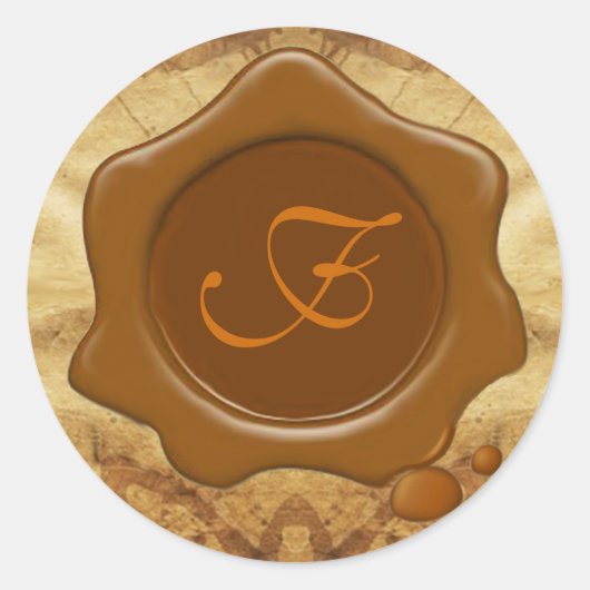 Sticker Rond PARCHOIX Brown DE SCEAUX EN CIRE (Devant)