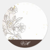 Sticker Rond Parcourir le Mariage Amour (Devant)