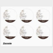 Sticker Rond Parcourir le Mariage Amour (Feuille)