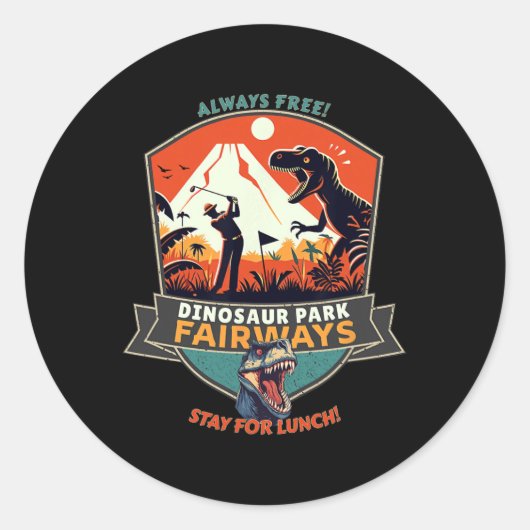 Sticker Rond Parcours de Dinosaur Park (Devant)