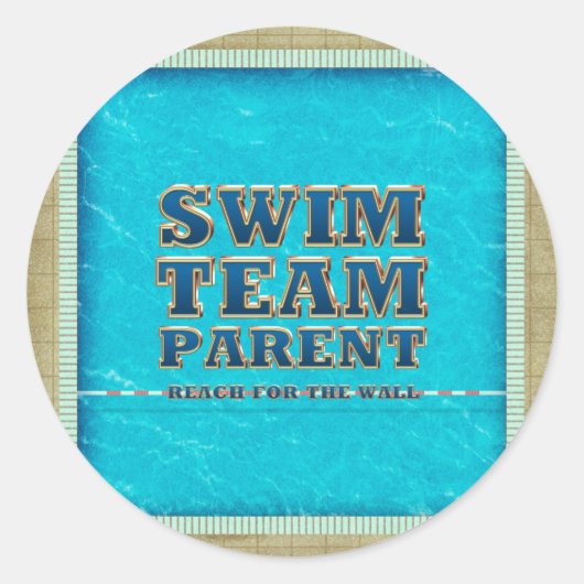 Sticker Rond Parent de l'équipe de natation supérieure (Devant)