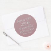 Sticker Rond Parents Argent Mariage Anniversaire 25 ans 2018 (Enveloppe)