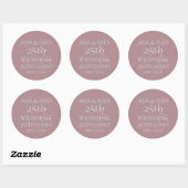 Sticker Rond Parents Argent Mariage Anniversaire 25 ans 2018 (Feuille)