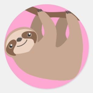 Sticker Rond Paresse Trois-Bottée avec la pointe du pied