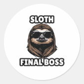 Sticker Rond Paresseux boss final  (Devant)