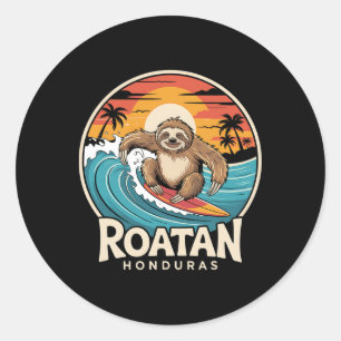 Sticker Rond Paresseux de Roatan, Paresseux de Roatan Honduras