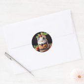 Sticker Rond Parfait aux fruits rouges dans un pot en verre (Enveloppe)