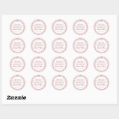 Sticker Rond Parfait Mariage Boîte d'allumettes Réception de ma (Feuille)