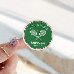 Sticker Rond Parfait Match Tennis Célibataire Dernier Tour