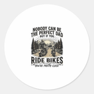 Sticker Rond Parfait Papa Vélo Vélos Vintage Chemise Biker Desi