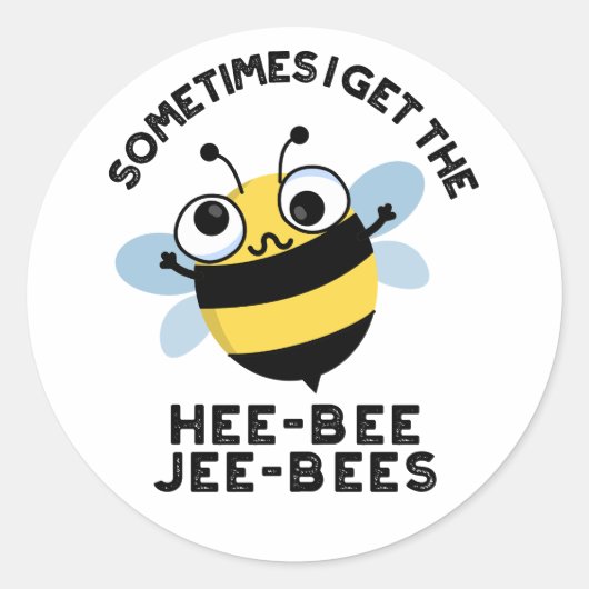 Sticker Rond Parfois, J'Ai Des Puns D'Abeille De Jeebee (Devant)