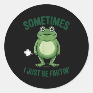 Sticker Rond Parfois Je Suis Juste Une Grenouille Qui Pete Noël