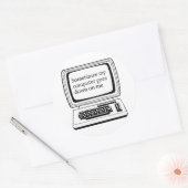 Sticker Rond Parfois mon ordinateur me lâche (Enveloppe)