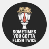 Sticker Rond Parfois, Vous Devez Retirer Deux Fois (Devant)