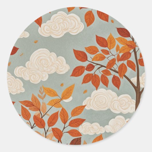 Sticker Rond Parfum automnal (Devant)