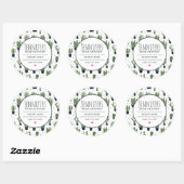 Sticker Rond Parfum de savon Motif de cactus vert foncé (Feuille)