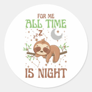Sticker Rond Parfum Lazy Tout Le Temps Est La Nuit