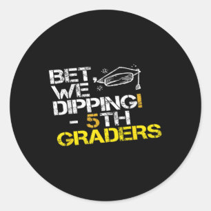 Sticker Rond Parions que nous plongeons 5e année Graduation Cin