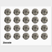 Sticker Rond Paris Arc vintage de Triomphe 1943 (Feuille)