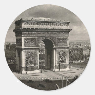 Sticker Rond Paris Arc vintage de Triomphe 1943