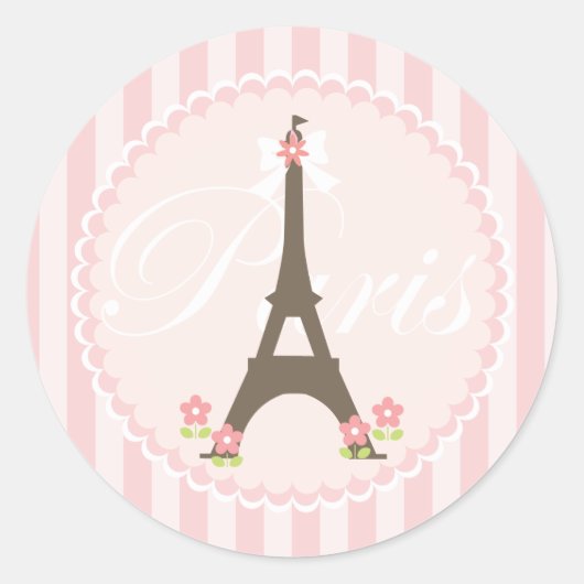 Sticker Rond Paris au printemps (Devant)