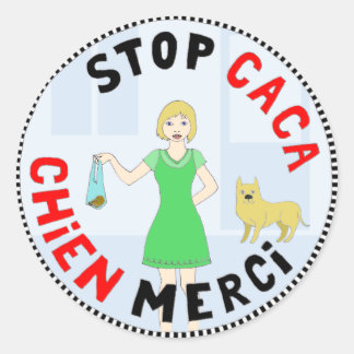 Sticker Rond Paris, capitale de la crotte