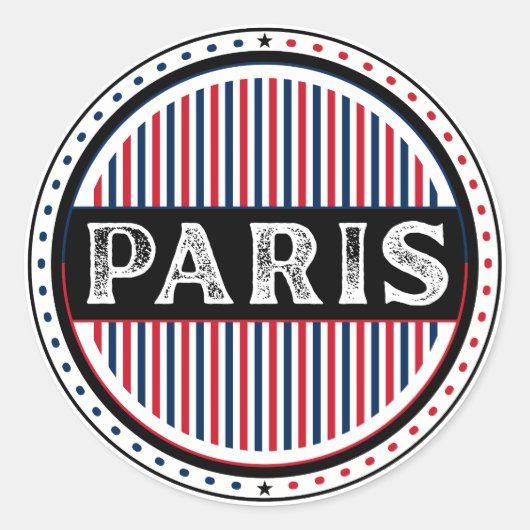 Sticker Rond Paris City Pride Emblem – French Identity (Devant)