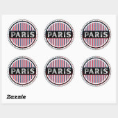 Sticker Rond Paris City Pride Emblem – French Identity (Feuille)