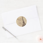 Sticker Rond Paris Destination Wedding (Enveloppe)
