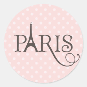 Sticker Rond Paris élégant
