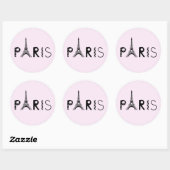 Sticker Rond Paris, France | Tour Eiffel (Feuille)